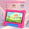 Kép 7/18 - G-tab T7Pro gyerektablet 7'' kijelzővel, Android 14.0, WiFi, 4GB RAM, 64GB ROM, bővíthető HD Incell érintőképernyő, dupla kamera, tok és védőfólia - Pink