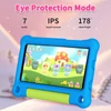 Kép 2/13 - G-tab T7Pro gyerektablet 7'' kijelzővel, Android 14.0, WiFi, 4GB RAM, 64GB ROM, bővíthető HD Incell érintőképernyő, dupla kamera, tok és védőfólia - Kék