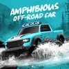 Kép 2/16 - Akvatikus távirányítású autó, 2.4GHz 4WD terepjáró, fényszórókkal, vízálló stuntszett gyerekeknek - Piros, 1 akkumulátor