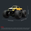 Kép 14/16 - Akvatikus távirányítású autó, 2.4GHz 4WD terepjáró, fényszórókkal, vízálló stuntszett gyerekeknek - Sárga, 2 akkumulátor