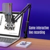 Kép 6/14 - USB gaming mikrofon készlet, RGB világítás, kardioid mód, némítás, hangerőszabályzó, állvánnyal, iOS/Android/Windows/MacOS kompatibilis - Pink