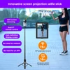 Kép 4/14 - CL07 Kihúzható szelfibot állvány telefonnal, vetítővászon távirányítóval, 170 cm-es alumínium tripod vloghoz, szelfihez, élőzéshez
