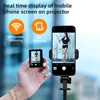 Kép 6/14 - CL07 Kihúzható szelfibot állvány telefonnal, vetítővászon távirányítóval, 170 cm-es alumínium tripod vloghoz, szelfihez, élőzéshez