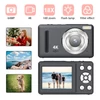 Kép 4/8 - H10 digitális gyerek fényképezőgép 4K videó funkcióval, 64MP felbontással és 18x zoommal - Fekete