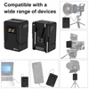 Kép 9/11 - ZGCINE V Lock akkumulátor 94.72Wh V Mount PD100W gyorstöltés D-Tap/USB-C/BP bemenettel és kimenettel kamerához, LED fényhez, monitorhoz - Fekete