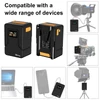 Kép 3/13 - ZGCINE V Lock akkumulátor 94,72Wh V Mount PD100W gyorstöltés D-Tap/USB-C/BP bemenet és kimenet kamera LED lámpákhoz, monitorhoz, laptophoz - Narancs