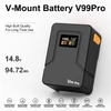 Kép 4/13 - ZGCINE V Lock akkumulátor 94,72Wh V Mount PD100W gyorstöltés D-Tap/USB-C/BP bemenet és kimenet kamera LED lámpákhoz, monitorhoz, laptophoz - Narancs