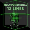 Kép 9/20 - Multifunkciós 3D 12 vonalas lézeres szintező eszköz függőleges és vízszintes vonalakkal, önszintező funkcióval