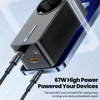 Kép 6/10 - Toocki TCT2C67-JRB01 67W GaN töltő, háromportos (kettős USB-C 67W + USB-A 22,5W) PD 3.0-val és biztonsági védelemmel
