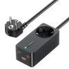 Kép 1/10 - Toocki TCT2C67-JRB01 67W GaN töltő, háromportos (kettős USB-C 67W + USB-A 22,5W) PD 3.0-val és biztonsági védelemmel