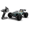 Kép 1/6 - 2.4 GHz 70 km/h nagy sebességű 1/16 off-road RC teherautó 4WD versenyző mászó autó kefe nélküli motorral és LED fénnyel - Zöld, 1 akkumulátor