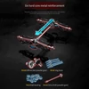 Kép 5/6 - 2.4 GHz 70 km/h nagy sebességű 1/16 off-road RC teherautó 4WD versenyző mászó autó kefe nélküli motorral és LED fénnyel - Piros, 2 akkumulátor
