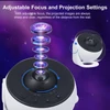 Kép 8/10 - Csillagos égbolt vetítő lámpa – 360°-ban forgó galaxislámpa, 13 filmlemez, állítható fókusz, időzítő, éjjeli fény