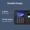 Kép 9/14 - T710 2,4 hüvelykes TFT színes kijelzős biometrikus munkaidő-nyilvántartó gép ujjlenyomat, jelszó és ID kártya támogatással