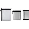 Kép 3/8 - Tűz- és vízálló pénz- és irattartó táska, 3 db-os készlet, értéktároló tok otthonra, irodába, utazáshoz - Ezüst