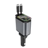 Kép 6/16 - 4 az 1-ben visszahúzható autós töltő USB- és Type-C-porttal, LED-del, gyors töltés iOS és Android készülékekhez
