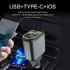 Kép 11/16 - 4 az 1-ben visszahúzható autós töltő USB- és Type-C-porttal, LED-del, gyors töltés iOS és Android készülékekhez