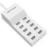 Kép 2/11 - 50W USB töltőállomás, 10 portos USB töltő Hordozható töltő több eszközhöz: okostelefonok, tabletek, laptopok, okosórák