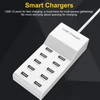 Kép 5/11 - 50W USB töltőállomás, 10 portos USB töltő Hordozható töltő több eszközhöz: okostelefonok, tabletek, laptopok, okosórák