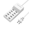 Kép 1/11 - 50W USB töltőállomás, 10 portos USB töltő Hordozható töltő több eszközhöz: okostelefonok, tabletek, laptopok, okosórák