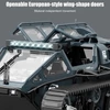 Kép 2/15 - Lánctalpas távirányítós tank LED világítással és 360°-os forgással - Szürke, 2 akkumulátor