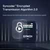 Kép 4/14 - SYNCO G2(A2) 2.4G vezetéknélküli mikrofon szett: 1 vevő, 2 adó, 2 csíptetős mikrofon, 150m hatótáv, TFT kijelző, 3.5mm csatlakozó vloghoz és interjúhoz