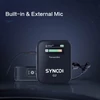 Kép 7/14 - SYNCO G2(A2) 2.4G vezetéknélküli mikrofon szett: 1 vevő, 2 adó, 2 csíptetős mikrofon, 150m hatótáv, TFT kijelző, 3.5mm csatlakozó vloghoz és interjúhoz