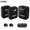 Kép 9/14 - SYNCO G2(A2) 2.4G vezetéknélküli mikrofon szett: 1 vevő, 2 adó, 2 csíptetős mikrofon, 150m hatótáv, TFT kijelző, 3.5mm csatlakozó vloghoz és interjúhoz