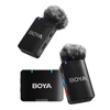 Kép 2/15 - Boya Boyamic-120 egygombos 2,4G vezeték nélküli mikrofon rendszer, 300 m átvitellel, 8G memóriával iOS, Android, kamera és számítógéphez - 2 adóval