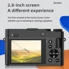 Kép 6/11 - 4K digitális kamera, 64MP dupla lencse, 2.8" IPS kijelző, autofókusz, 16X zoom, 20 szűrő, vaku, 32GB TF kártya, 2 akkumulátor, ajándék diákoknak