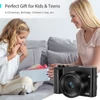 Kép 7/11 - 4K digitális kamera, 64MP dupla lencse, 2.8" IPS kijelző, autofókusz, 16X zoom, 20 szűrő, vaku, 32GB TF kártya, 2 akkumulátor, ajándék diákoknak