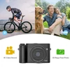 Kép 10/11 - 4K digitális kamera, 64MP dupla lencse, 2.8" IPS kijelző, autofókusz, 16X zoom, 20 szűrő, vaku, 32GB TF kártya, 2 akkumulátor, ajándék diákoknak