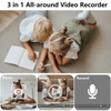 Kép 11/12 - 1080P WiFi testkamera hanggal és videóval, mini hordható kamera 180°-ban forgatható lencsével, éjjellátóval, mozgásérzékeléssel