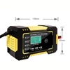 Kép 3/10 - 12V 6A Okos Akkumulátor Töltő LCD kijelzővel, javító töltő autóhoz, motorhoz, AGM, zselés, savas akkukhoz