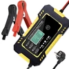 Kép 1/10 - 12V 6A Okos Akkumulátor Töltő LCD kijelzővel, javító töltő autóhoz, motorhoz, AGM, zselés, savas akkukhoz