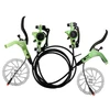 Kép 4/4 - E-bike hidraulikus fékszett 160 mm tárcsákkal, első-hátsó hidraulikus fékkar elektromos kerékpárhoz, rollerhez - Zöld