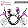 Kép 2/4 - E-bike hidraulikus fékszett 160 mm tárcsákkal, első-hátsó hidraulikus fékkar elektromos kerékpárhoz, rollerhez - Lila