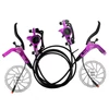 Kép 1/4 - E-bike hidraulikus fékszett 160 mm tárcsákkal, első-hátsó hidraulikus fékkar elektromos kerékpárhoz, rollerhez - Lila