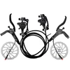 Kép 1/10 - E-bike hidraulikus fékszett 160 mm tárcsákkal, első-hátsó hidraulikus fékkar elektromos kerékpárhoz, rollerhez - Fekete
