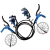 Kép 4/4 - E-bike hidraulikus fékszett 160 mm tárcsákkal, első-hátsó hidraulikus fékkar elektromos kerékpárhoz, rollerhez - Kék