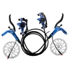 Kép 1/4 - E-bike hidraulikus fékszett 160 mm tárcsákkal, első-hátsó hidraulikus fékkar elektromos kerékpárhoz, rollerhez - Kék