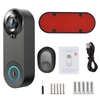 Kép 10/14 - Vezeték nélküli videó kapucsengő kamera 1080p hd, kétirányú hang, 5m éjjellátó, pir emberérzékelés, felhő, ipx6, wifi - Fekete