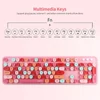 Kép 2/14 - Mofii Sweet vezeték nélküli billentyűzet és egér szett, színes, kör alakú billentyűkkel, PC/laptophoz - Fekete