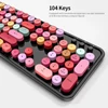 Kép 14/14 - Mofii Sweet vezeték nélküli billentyűzet és egér szett, színes, kör alakú billentyűkkel, PC/laptophoz - Fekete