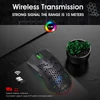 Kép 17/20 - HXSJ T66 RGB 2.4G vezeték nélküli gamer egér, RGB világítás, tölthető, állítható DPI, ergonomikus - Fehér