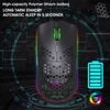 Kép 5/20 - HXSJ T66 RGB 2.4G vezeték nélküli gamer egér, RGB világítás, tölthető, állítható DPI, ergonomikus - Fekete