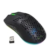 Kép 6/20 - HXSJ T66 RGB 2.4G vezeték nélküli gamer egér, RGB világítás, tölthető, állítható DPI, ergonomikus - Fekete
