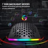 Kép 13/20 - HXSJ T66 RGB 2.4G vezeték nélküli gamer egér, RGB világítás, tölthető, állítható DPI, ergonomikus - Fekete