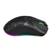 Kép 16/20 - HXSJ T66 RGB 2.4G vezeték nélküli gamer egér, RGB világítás, tölthető, állítható DPI, ergonomikus - Fekete