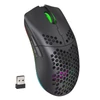 Kép 18/20 - HXSJ T66 RGB 2.4G vezeték nélküli gamer egér, RGB világítás, tölthető, állítható DPI, ergonomikus - Fekete